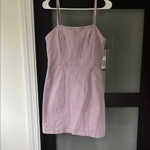 H&M Purple Denim Mini Dress Spaghetti Strap